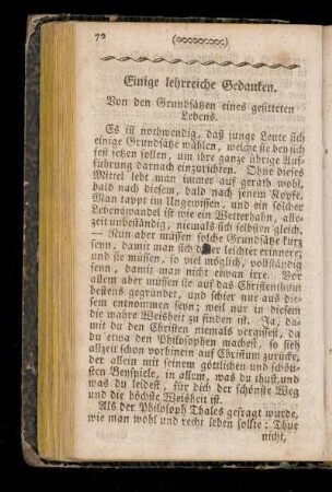 Einige lehrreiche Gedanken.