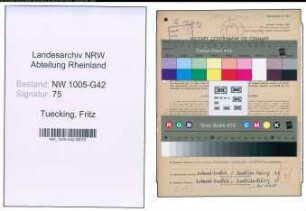 Entnazifizierung Fritz Tuecking , geb. 07.02.1905 (Monteur)