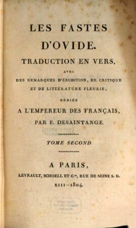 Les Fastes d'Ovide, 2