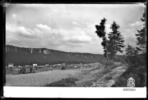Eiland (Tisá-Ostrov). Ortsteilansicht. Blick nach Südosten über das Bielatal