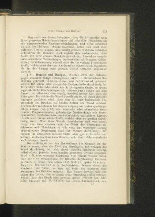§ 81. Osmose und Dialyse.