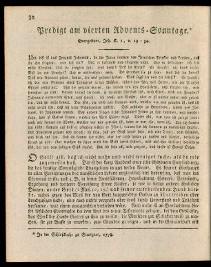 Predigt am vierten Advents-Sonntage