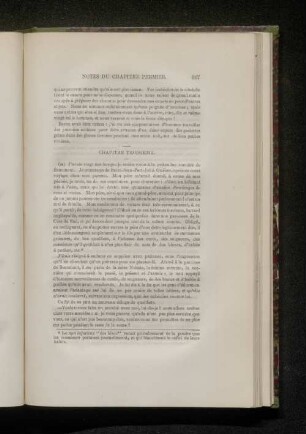 Notes du Chapitre Troisieme