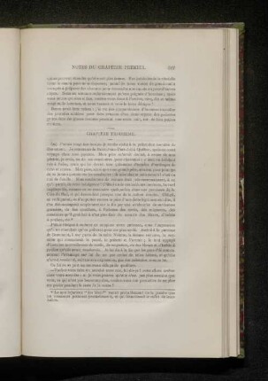 Notes du Chapitre Troisieme
