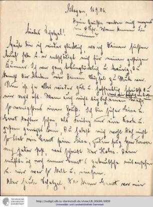 Brief vom 16.09.1906