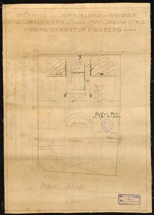 Wohnhaus Direkor Ginsberg, Berlin-Grunewald: Lageplan 1:250