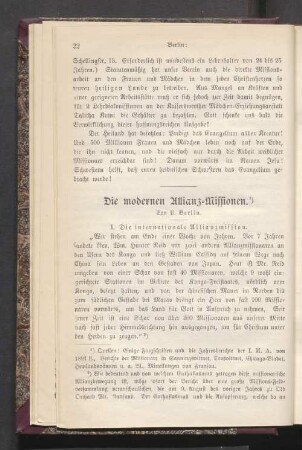 Die modernen Allianz-Missionen