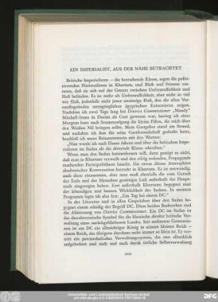 Ein Imperialist, Aus Der Nähe Betrachtet