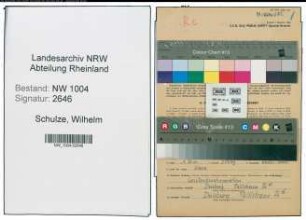 Entnazifizierung Wilhelm Schulze , geb. 13.04.1899 (Bauarbeiter)