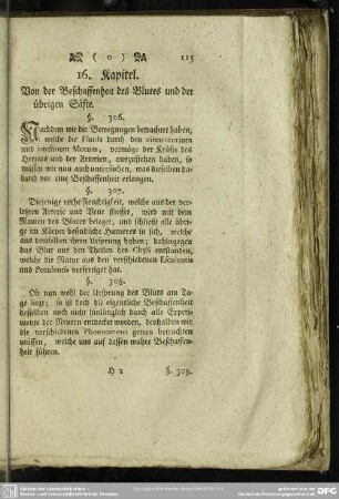16. Kapitel. Von der Beschaffenheit des Blutes und der übrigen Säfte