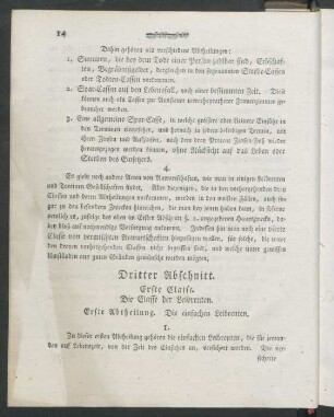 Dritter Abschnitt. Erste Classe. Die Classe der Leibrenten