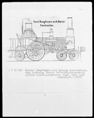 Norris' Dampfwagen nach Borsigs Konstruktion