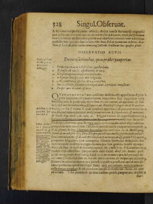 Observatio XCVII. De excusationibus, quas praebet paupertas.