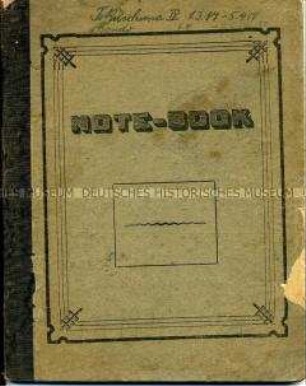Handgeschriebenes Tagebuch aus dem japanischen Kriegsgefangenenlager Tokushima