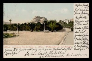 Postkarte von Const. Basiliu an Otto von Gierke, Athen, Januar 1910