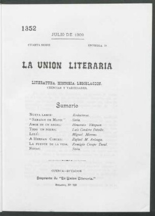 Entrega 1, Julio de 1909