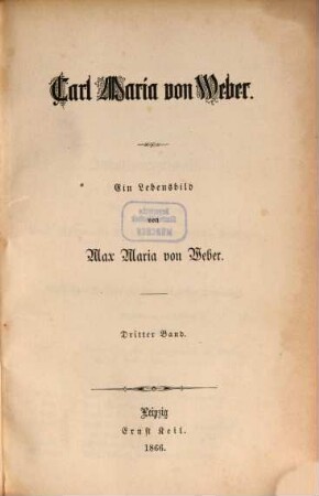 C. M. v. Weber's Literarische Arbeiten : (1809 - 1824)