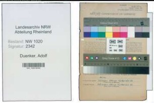 Entnazifizierung Adolf Duenker , geb. 13.10.1905 (Polizist)