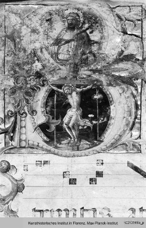 Handschrift : Historisierte Initiale B: Salvator und Kruzifixus