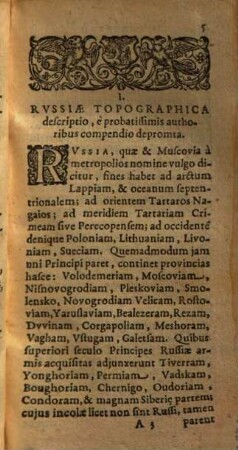 Rvssia seu Moscovia itemque Tartaria Commentario Topographico atque politico illustratae