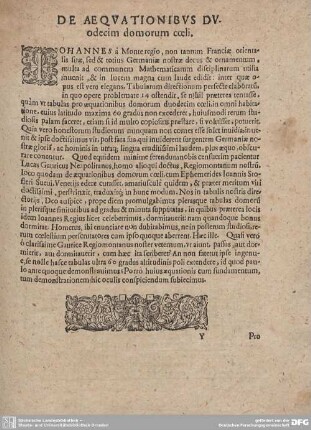 De Aequationibus duodecim domorum caeli