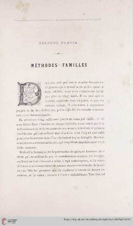 Seconde Partie Méthodes - Familles
