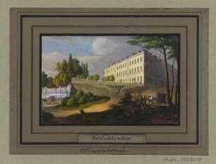 Dresden von der Bautzner Straße aus gesehen, kol. Radierung, 1840 : Dresden, [ca. 1840]. - 1 Kunstblatt : kol. Radierung ; 10,3 x 6,7 cm