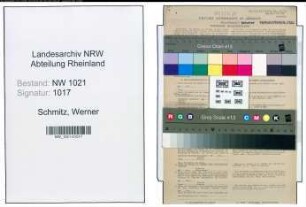 Entnazifizierung Werner Schmitz , geb. 19.04.1898 (Buchdrucker)