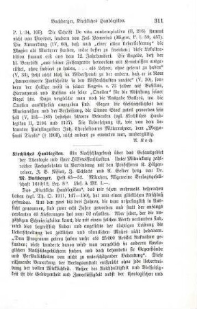 311-312 [Rezension] Kirchliches Handlexikon
