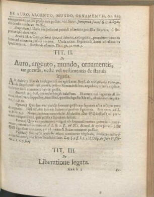 Tit. III. De Liberatione legata.