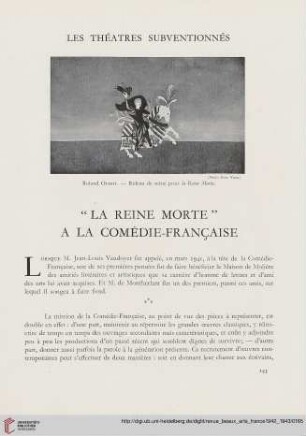 Les théatres subventionnés