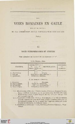 N.S. 8.1863: Les voies romaines en Gaule, 2 : résumé du travail de la commission de la topographie des Gaules