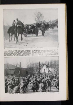 Einzug unserer siegreichen Truppen in eine eroberte Ortschaft auf dem südöstlichen Kriegsschauplatz.