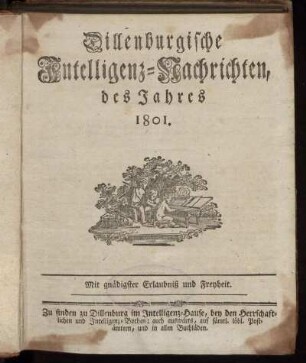 1801: Dillenburgische Intelligenz-Nachrichten, des Jahres