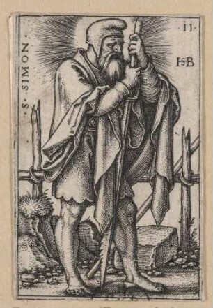Apostel Simon, aus der Folge der zwölf Apostel