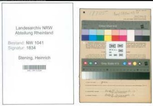 Entnazifizierung Heinrich Stening , geb. 25.02.1906 (Maurer)