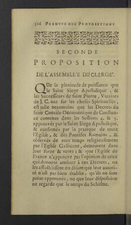 Seconde proposition
