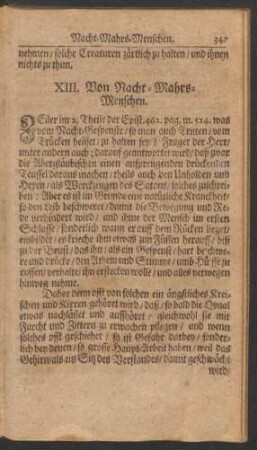 XIII. Von Nacht-Mahrs-Menschen.