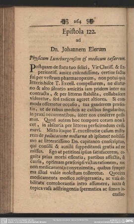 Epistola 122. ad Dn. Johannem Elerum