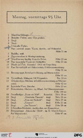 Montag, vormittags 9 1/2 Uhr (Nr. 1-214)