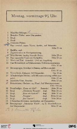 Montag, vormittags 9 1/2 Uhr (Nr. 1-214)
