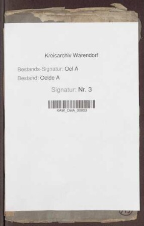 Status onerum des Kirchspiels und des Wigbolds Oelde