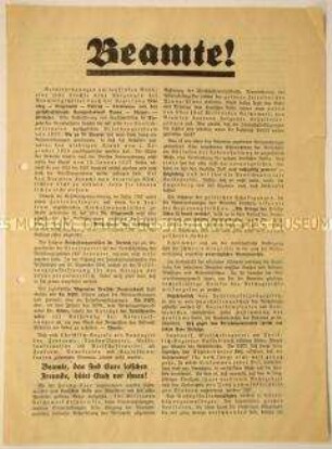 Programmatischer Wahlaufruf der Deutschnationalen Volkspartei anlässlich der Reichstagswahl November 1932