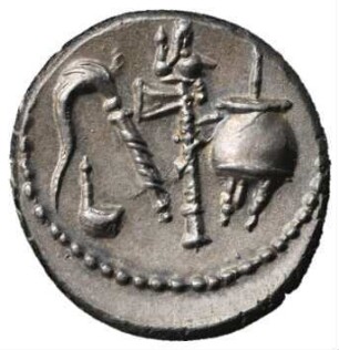 Münze, Denar (ANT), 49 - 48 v. Chr.