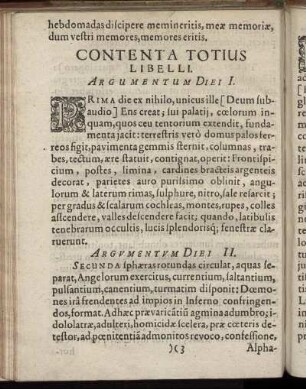 Contenta Totius Libelli.