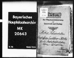 Empfehlung und Anschaffung etc. von Werken für die Bibliotheken der Mittelschulen (Lehrer- und Schülerbibliotheken).