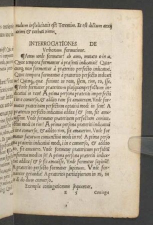 Interrogationes De Verborum formatione.
