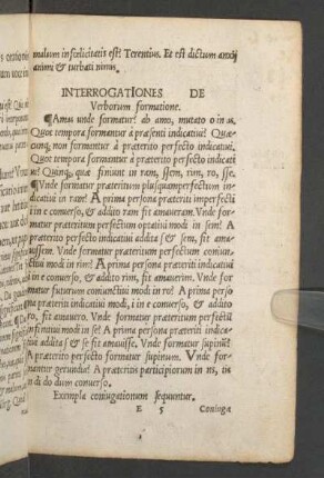 Interrogationes De Verborum formatione.