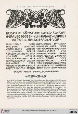 Beispiele künstlerischer Schrift, [1]