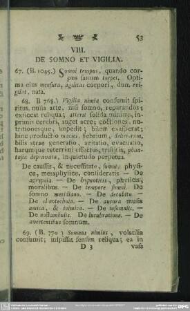 VIII. De Somno Et Vigilia